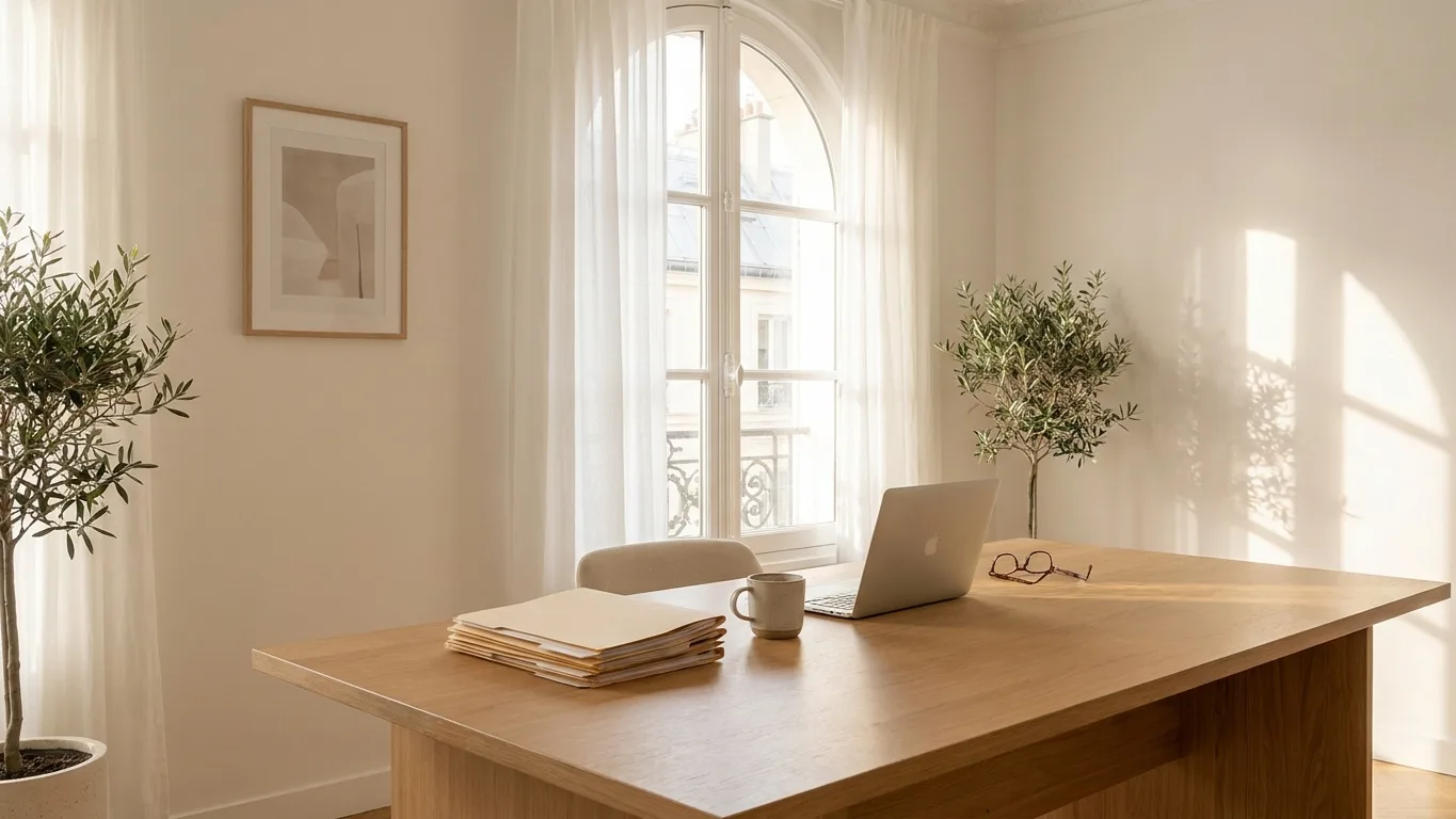 Bureau d’un conseiller en assurance professionnelle
